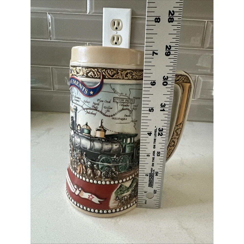 Miller Beer Stein Great‎ American Achievements Transcontinental Railway 1869